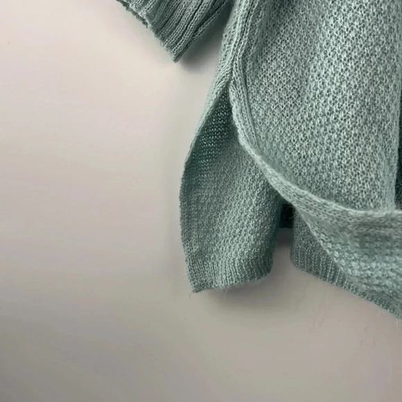 Maison Pholya Mohair Wool Blend Cowl Neck Tunic Sweater Dolman Fringe Sleeve M - Picture 6 of 12